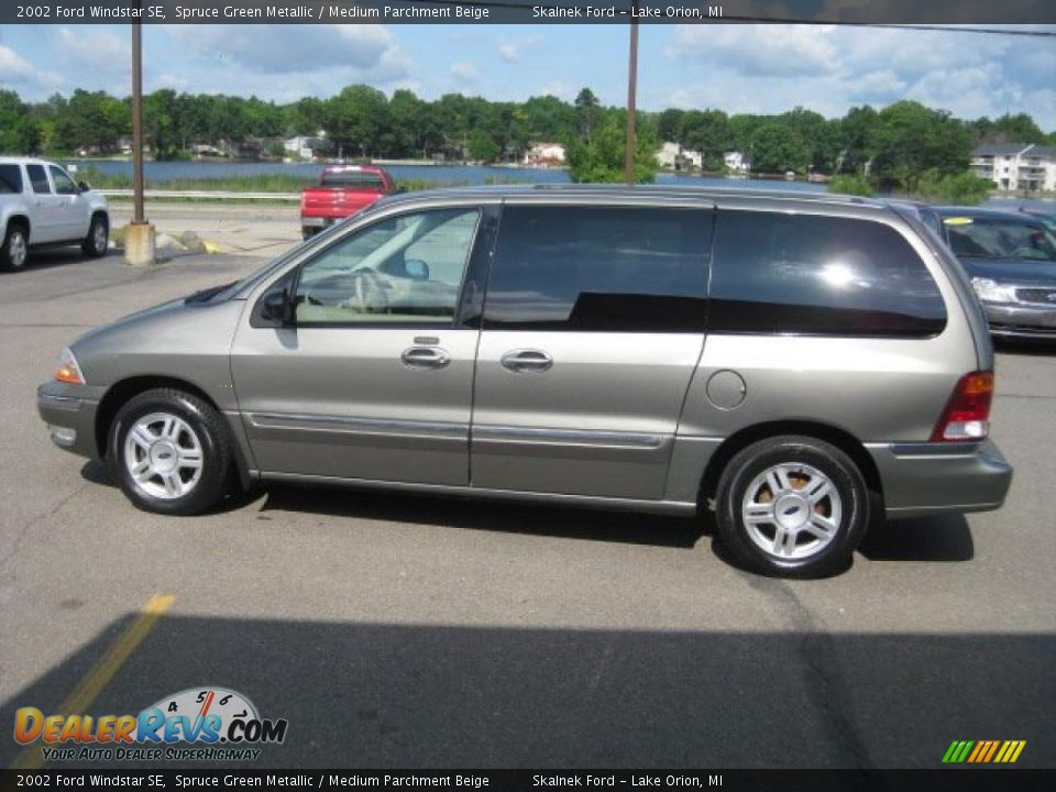 2002 Ford Windstar SE Spruce Green Metallic / Medium Parchment Beige Photo #6