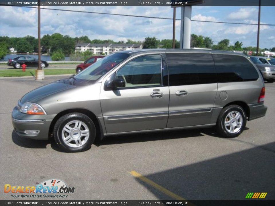 2002 Ford Windstar SE Spruce Green Metallic / Medium Parchment Beige Photo #7