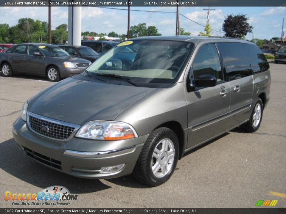 2002 Ford Windstar SE Spruce Green Metallic / Medium Parchment Beige Photo #8