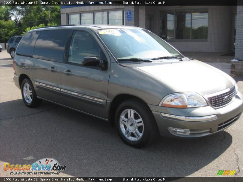 2002 Ford Windstar SE Spruce Green Metallic / Medium Parchment Beige Photo #10
