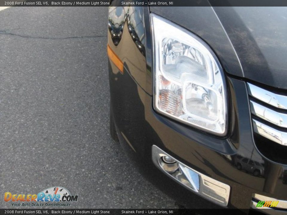2008 Ford Fusion SEL V6 Black Ebony / Medium Light Stone Photo #12