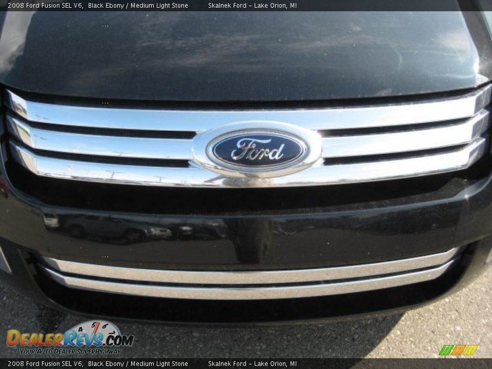 2008 Ford Fusion SEL V6 Black Ebony / Medium Light Stone Photo #13