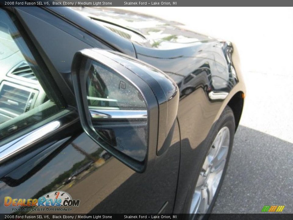 2008 Ford Fusion SEL V6 Black Ebony / Medium Light Stone Photo #14