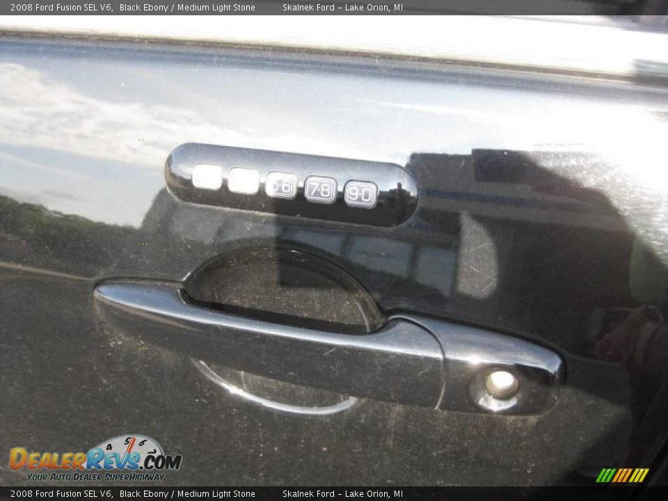 2008 Ford Fusion SEL V6 Black Ebony / Medium Light Stone Photo #16