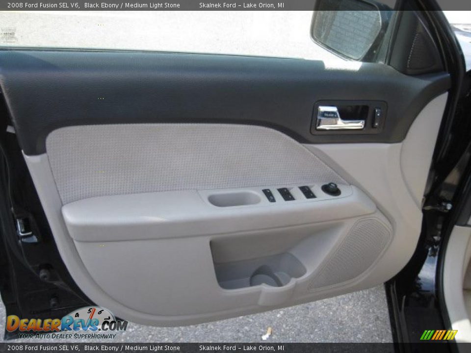 2008 Ford Fusion SEL V6 Black Ebony / Medium Light Stone Photo #19