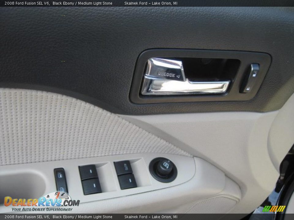 2008 Ford Fusion SEL V6 Black Ebony / Medium Light Stone Photo #20