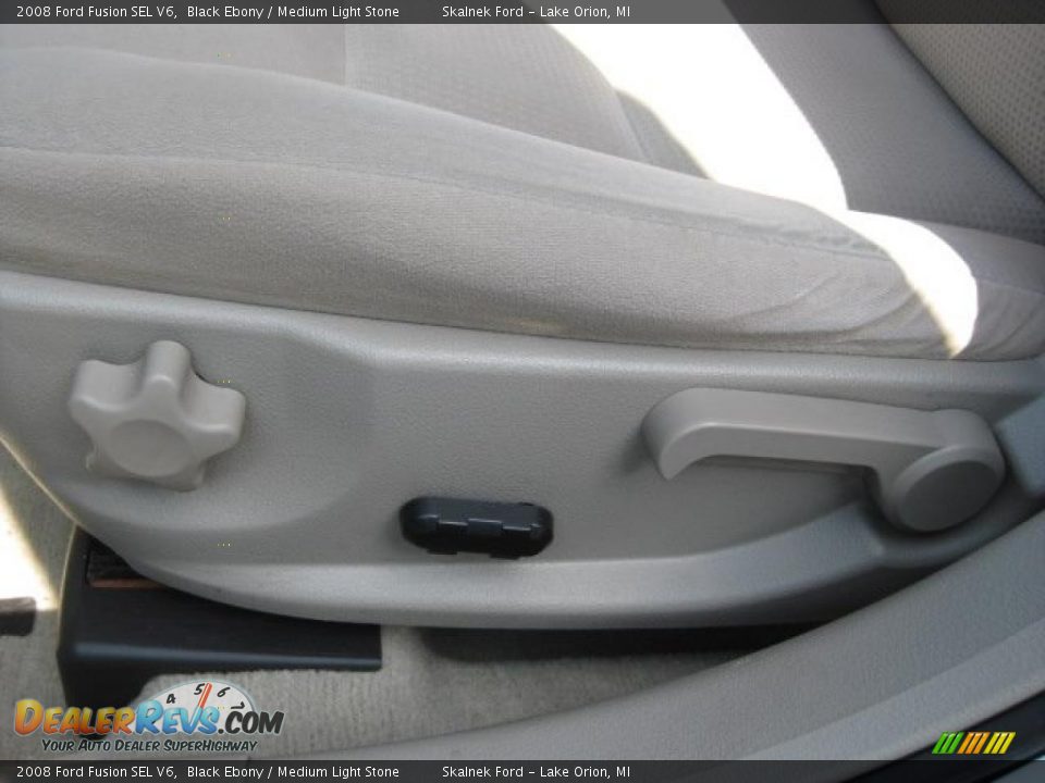 2008 Ford Fusion SEL V6 Black Ebony / Medium Light Stone Photo #21