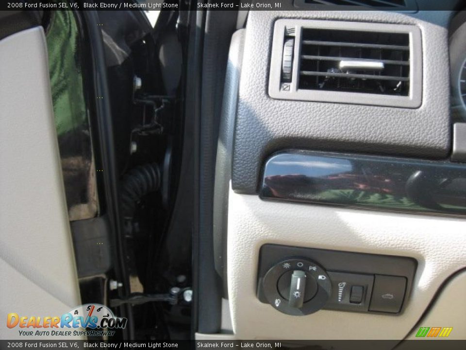 2008 Ford Fusion SEL V6 Black Ebony / Medium Light Stone Photo #22