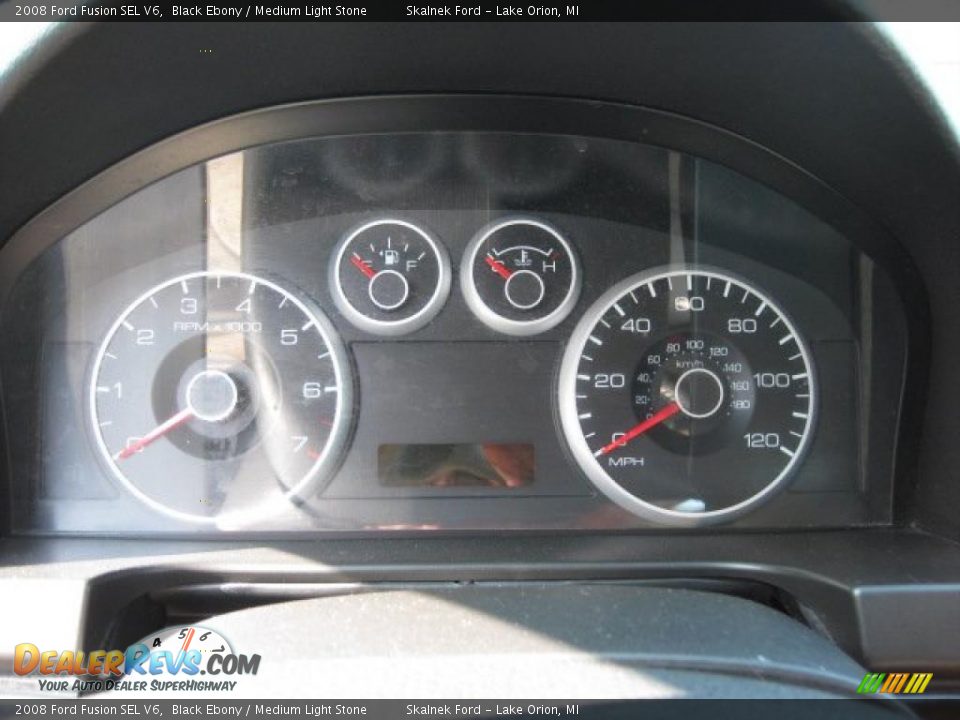 2008 Ford Fusion SEL V6 Black Ebony / Medium Light Stone Photo #23