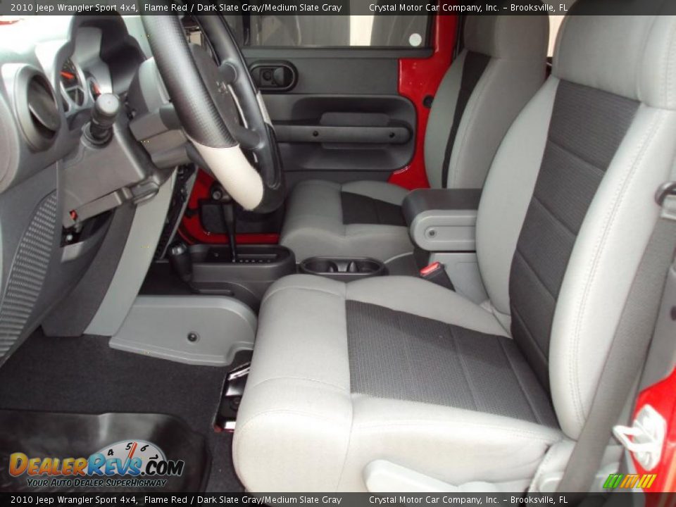 2010 Jeep Wrangler Sport 4x4 Flame Red / Dark Slate Gray/Medium Slate Gray Photo #4