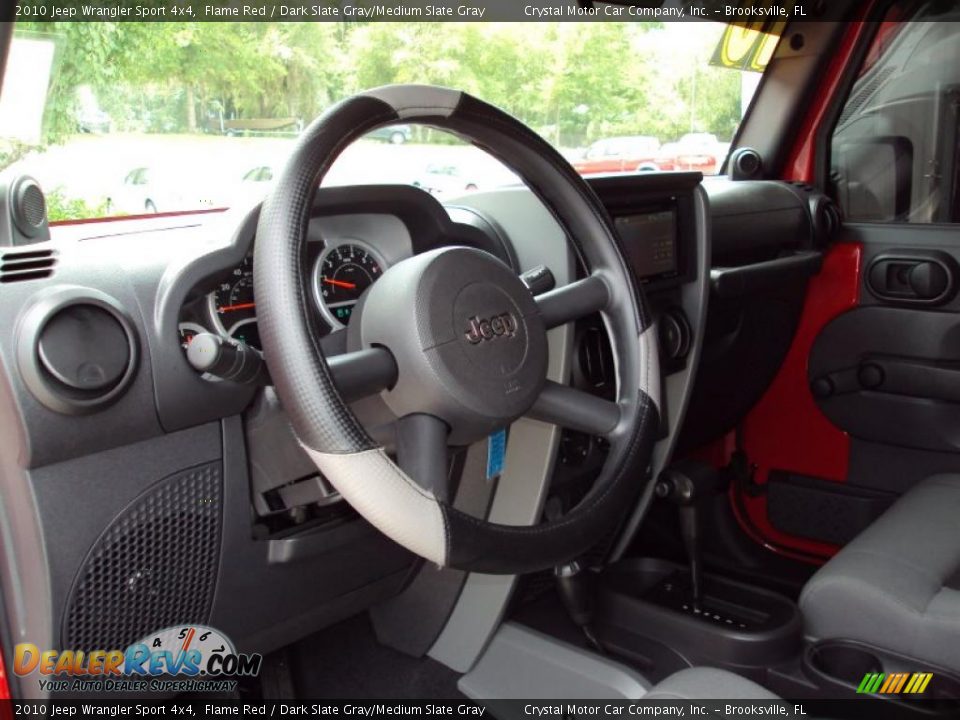 2010 Jeep Wrangler Sport 4x4 Flame Red / Dark Slate Gray/Medium Slate Gray Photo #6