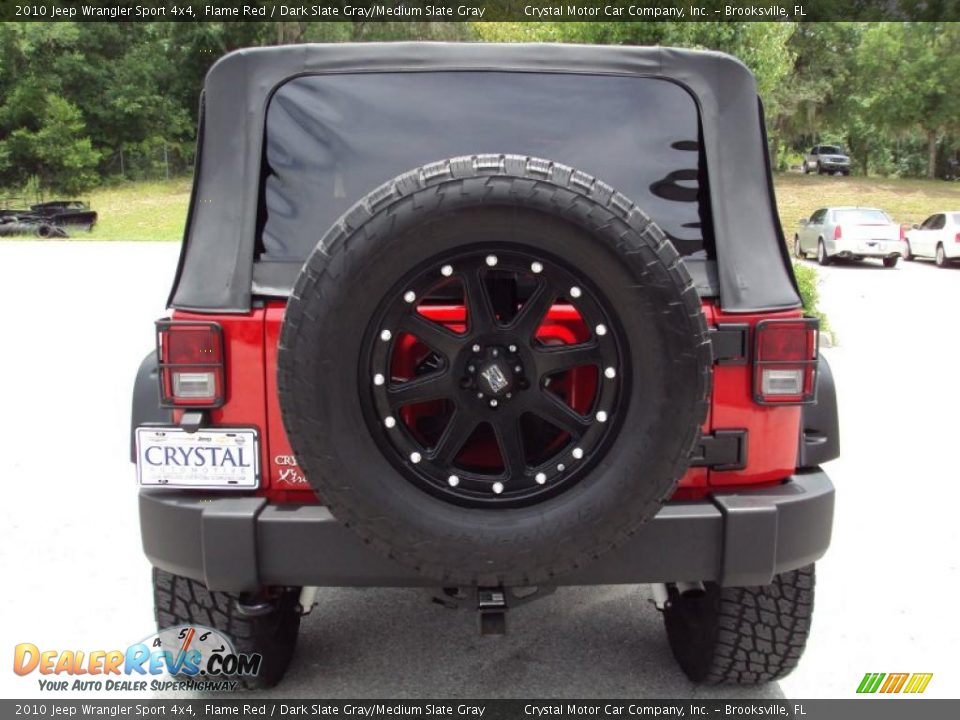 2010 Jeep Wrangler Sport 4x4 Flame Red / Dark Slate Gray/Medium Slate Gray Photo #7