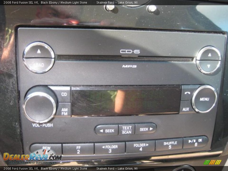 2008 Ford Fusion SEL V6 Black Ebony / Medium Light Stone Photo #26