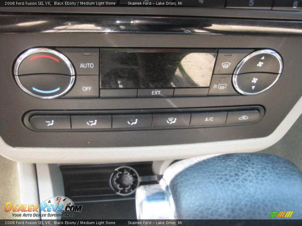 2008 Ford Fusion SEL V6 Black Ebony / Medium Light Stone Photo #27