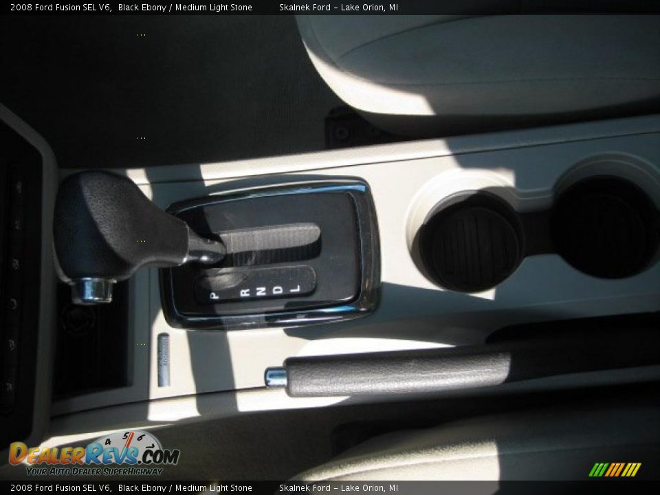 2008 Ford Fusion SEL V6 Black Ebony / Medium Light Stone Photo #28