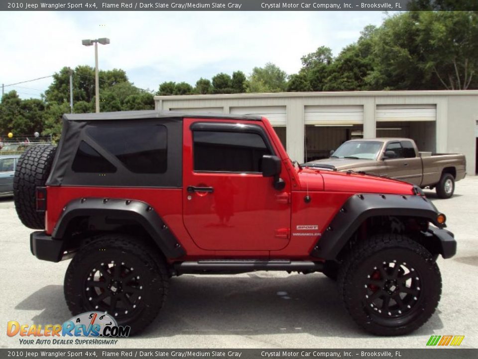 2010 Jeep Wrangler Sport 4x4 Flame Red / Dark Slate Gray/Medium Slate Gray Photo #9