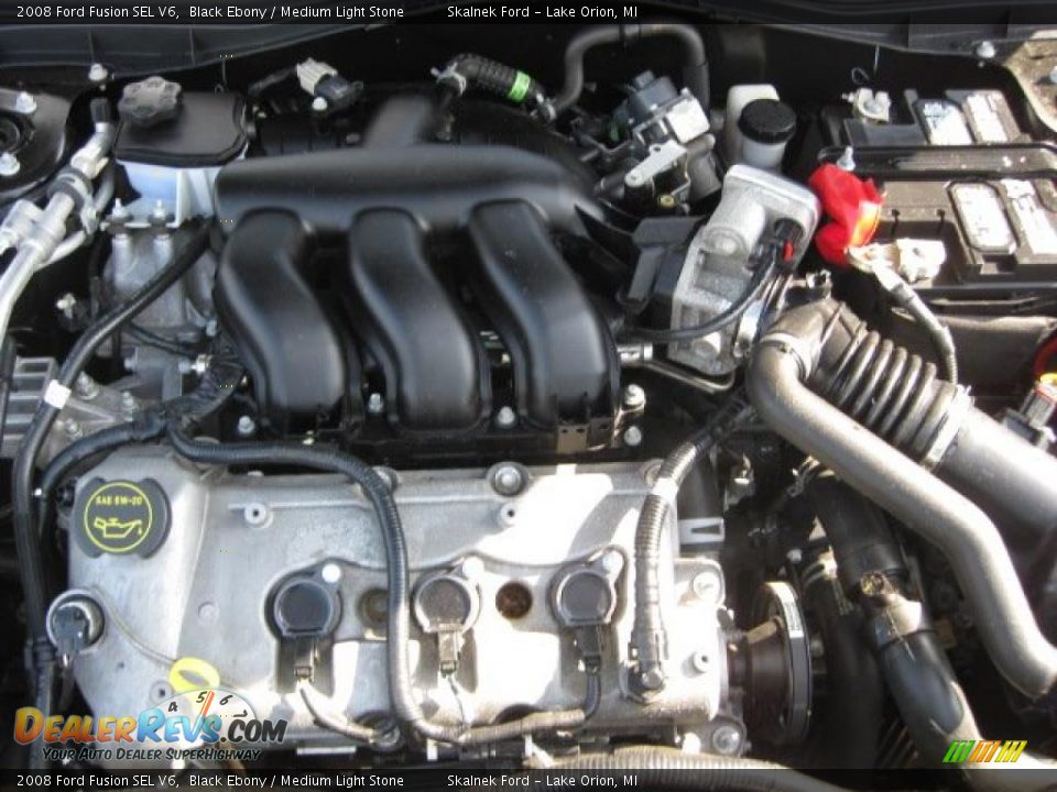 2008 Ford Fusion SEL V6 Black Ebony / Medium Light Stone Photo #29