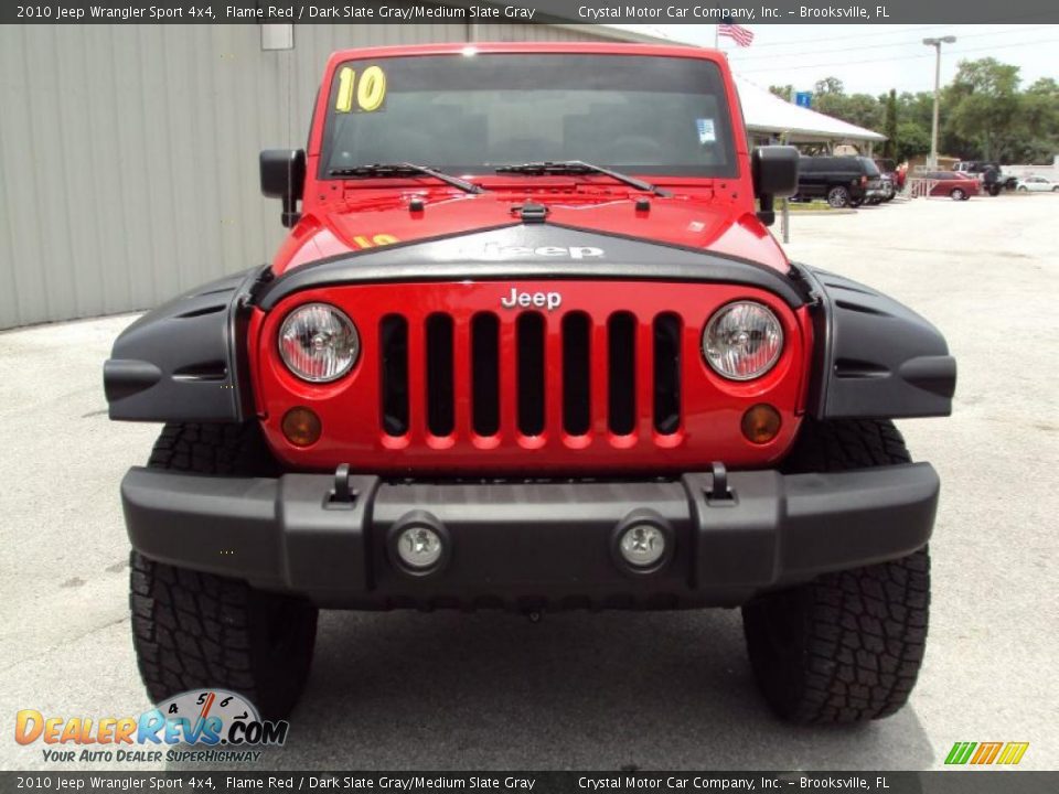 2010 Jeep Wrangler Sport 4x4 Flame Red / Dark Slate Gray/Medium Slate Gray Photo #12