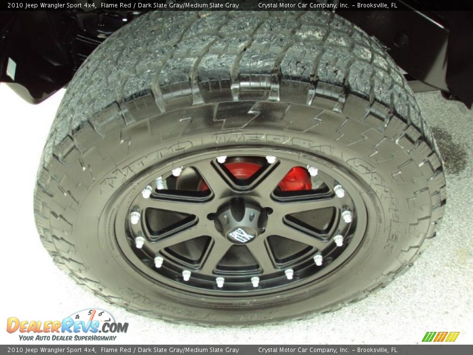 2010 Jeep Wrangler Sport 4x4 Flame Red / Dark Slate Gray/Medium Slate Gray Photo #13