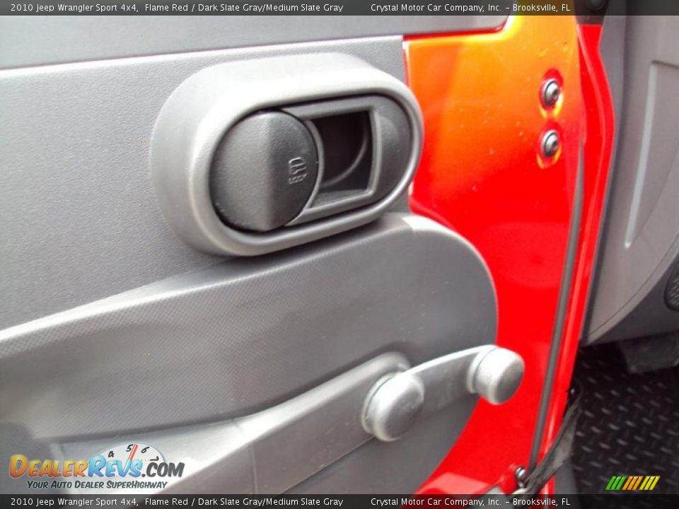 2010 Jeep Wrangler Sport 4x4 Flame Red / Dark Slate Gray/Medium Slate Gray Photo #16