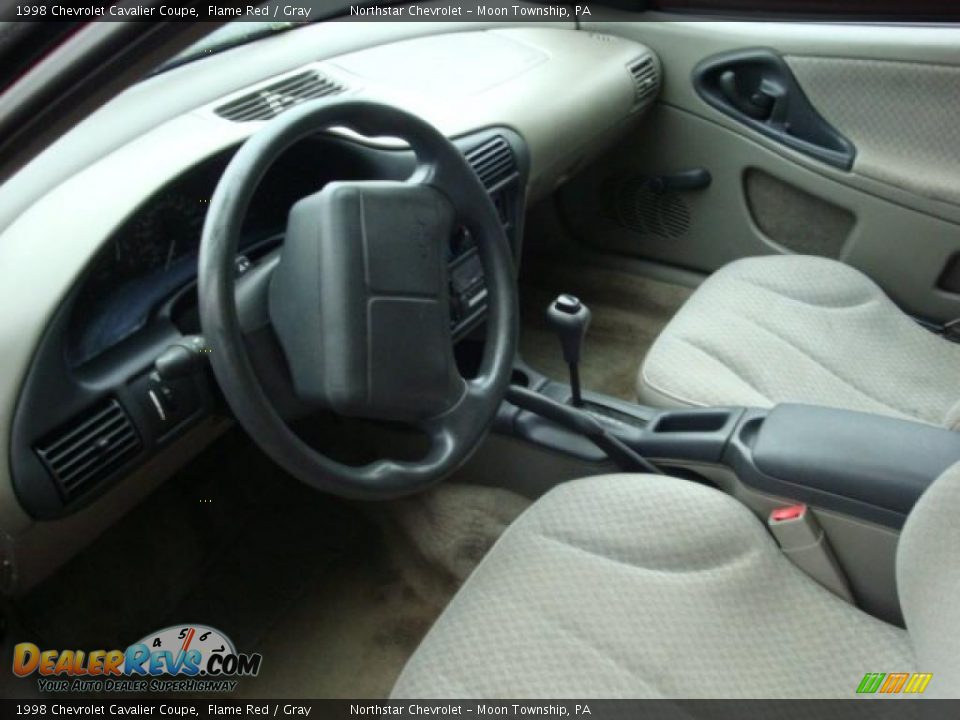 1998 Chevrolet Cavalier Coupe Flame Red / Gray Photo #9