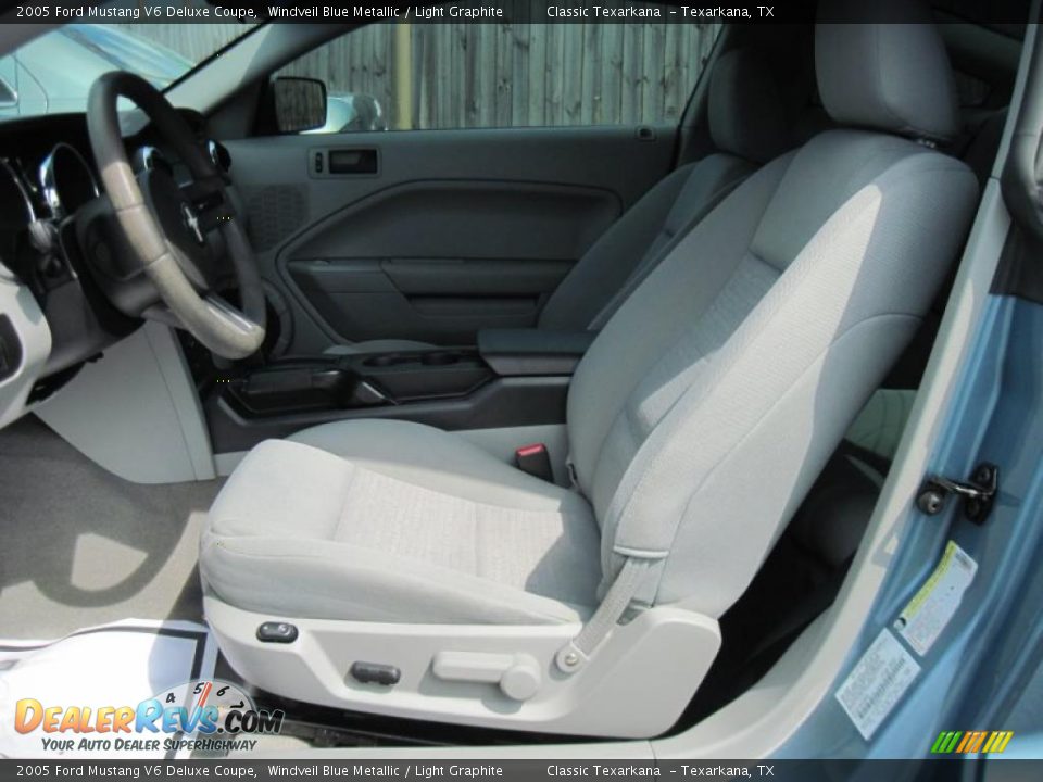 2005 Ford Mustang V6 Deluxe Coupe Windveil Blue Metallic / Light Graphite Photo #4