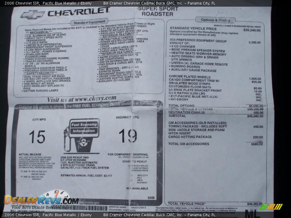 2006 Chevrolet SSR Pacific Blue Metallic / Ebony Photo #35