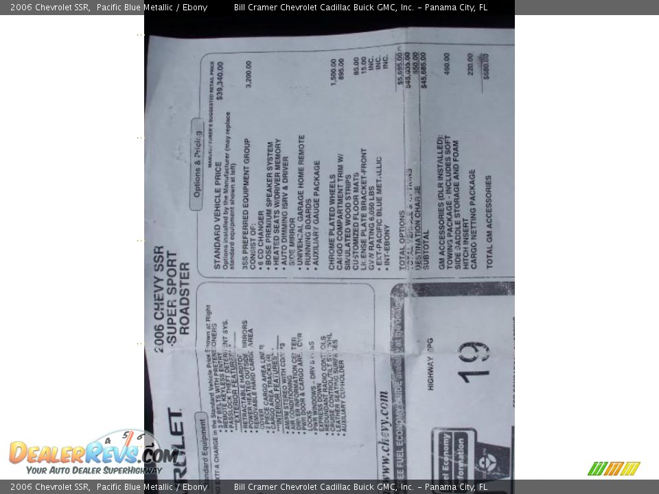2006 Chevrolet SSR Pacific Blue Metallic / Ebony Photo #36