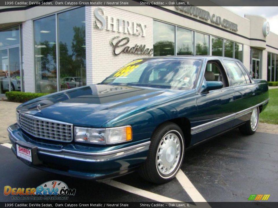 1996 Cadillac DeVille Sedan Dark Calypso Green Metallic / Neutral Shale Photo #1