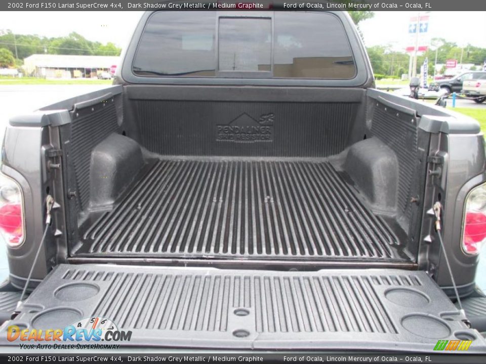 2002 Ford F150 Lariat SuperCrew 4x4 Dark Shadow Grey Metallic / Medium Graphite Photo #26