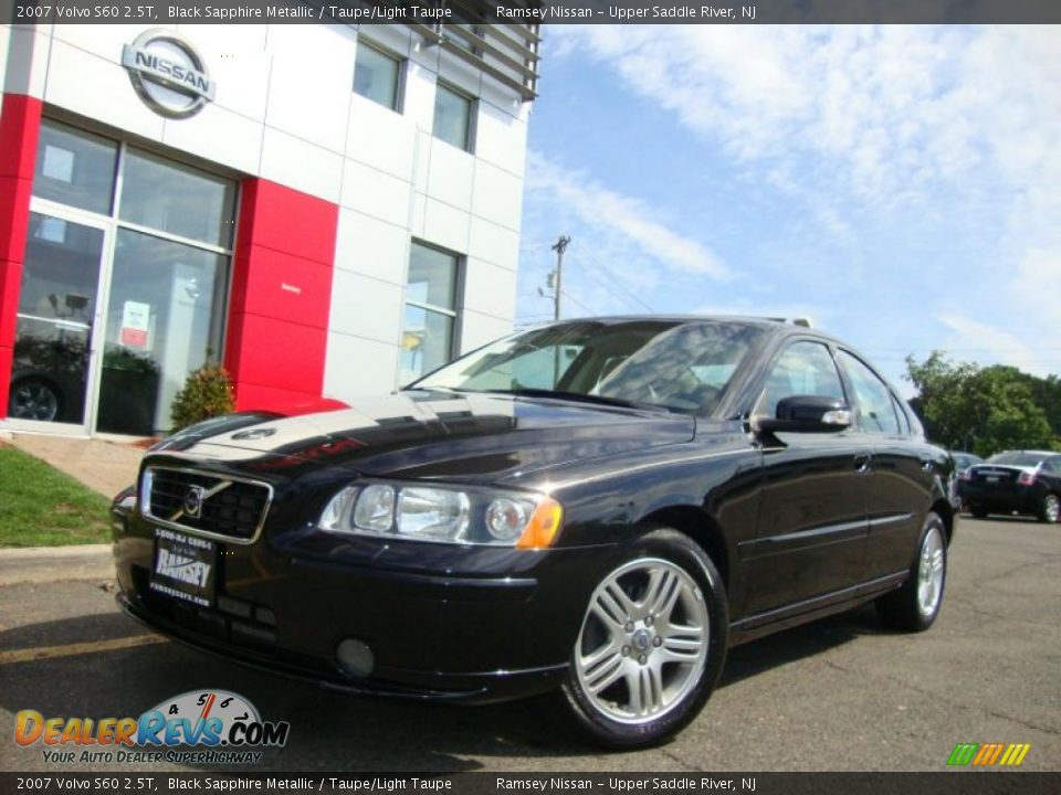 2007 Volvo S60 2.5T Black Sapphire Metallic / Taupe/Light Taupe Photo #1