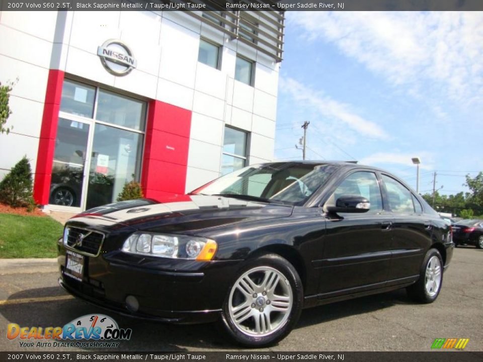 2007 Volvo S60 2.5T Black Sapphire Metallic / Taupe/Light Taupe Photo #4