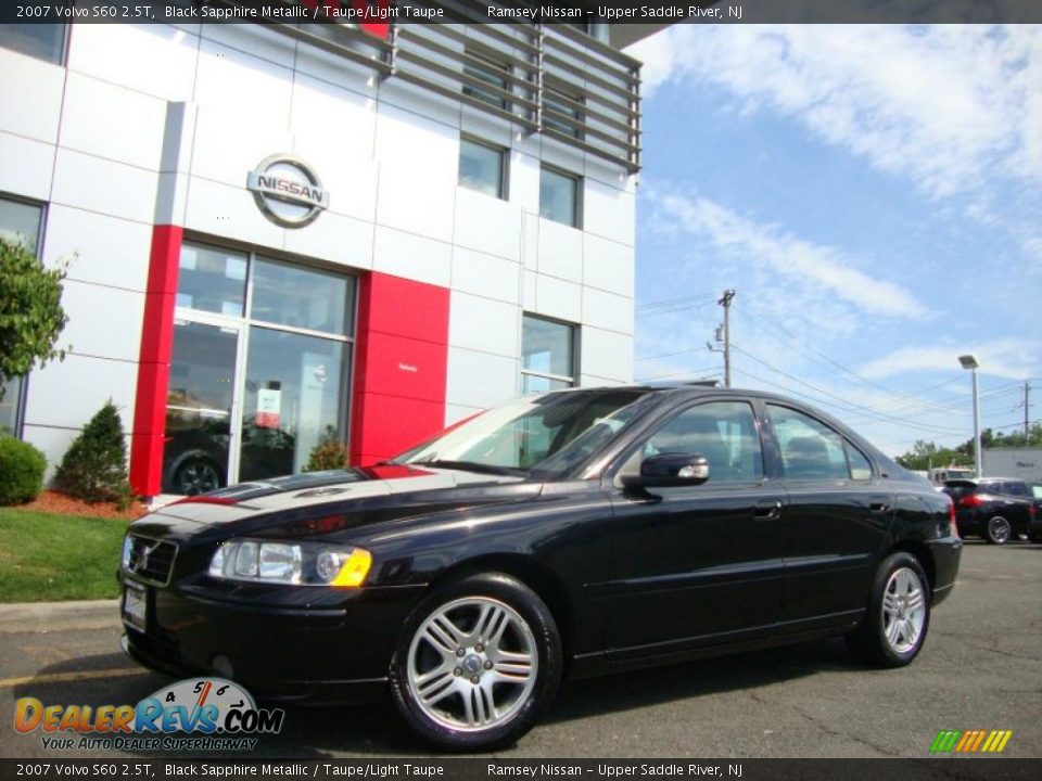 2007 Volvo S60 2.5T Black Sapphire Metallic / Taupe/Light Taupe Photo #5