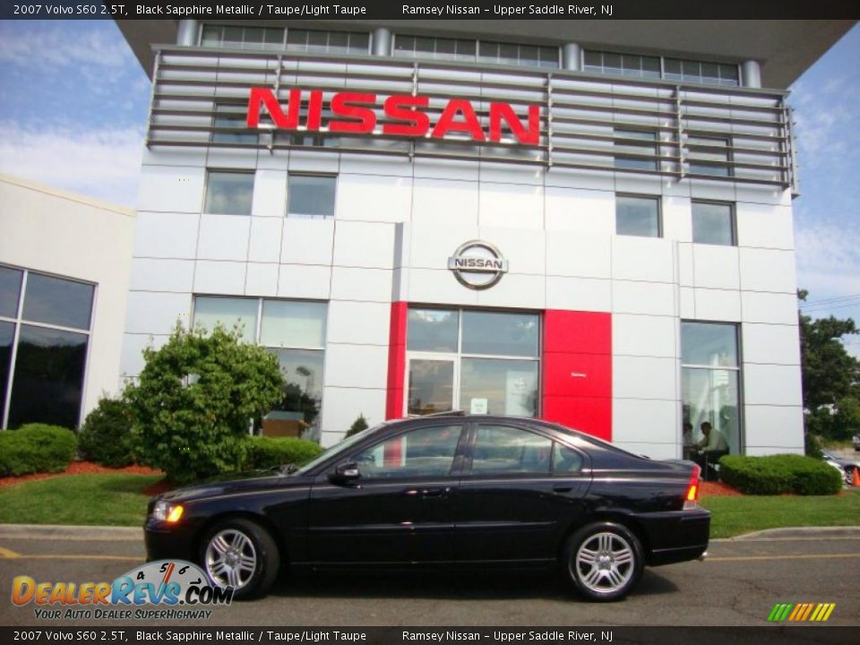 2007 Volvo S60 2.5T Black Sapphire Metallic / Taupe/Light Taupe Photo #6