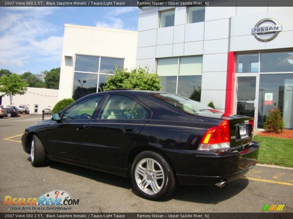 2007 Volvo S60 2.5T Black Sapphire Metallic / Taupe/Light Taupe Photo #7
