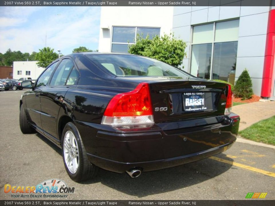 2007 Volvo S60 2.5T Black Sapphire Metallic / Taupe/Light Taupe Photo #8