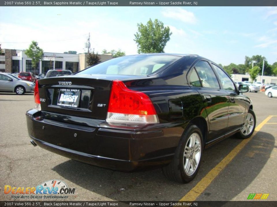 2007 Volvo S60 2.5T Black Sapphire Metallic / Taupe/Light Taupe Photo #10