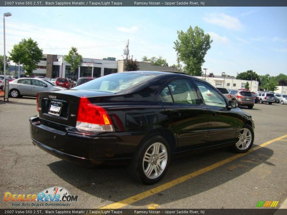 2007 Volvo S60 2.5T Black Sapphire Metallic / Taupe/Light Taupe Photo #11