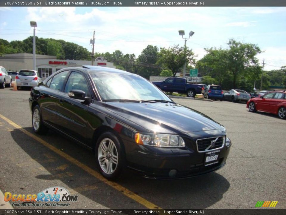 2007 Volvo S60 2.5T Black Sapphire Metallic / Taupe/Light Taupe Photo #13