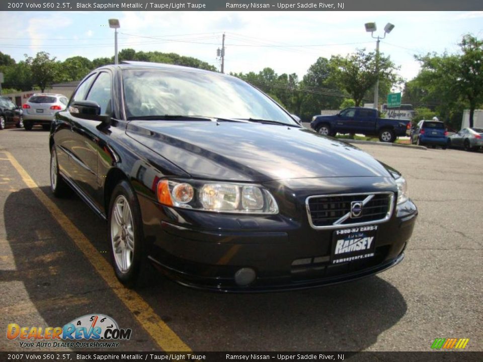 2007 Volvo S60 2.5T Black Sapphire Metallic / Taupe/Light Taupe Photo #14