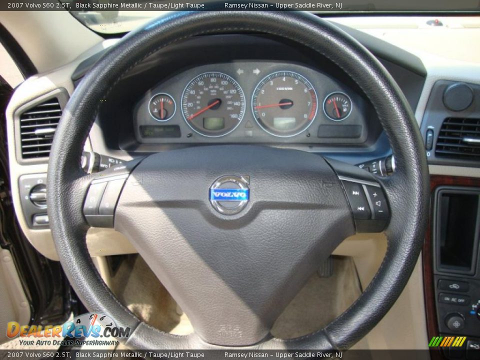 2007 Volvo S60 2.5T Black Sapphire Metallic / Taupe/Light Taupe Photo #33