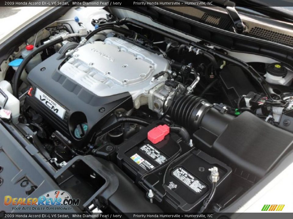 2009 Honda Accord EX-L V6 Sedan White Diamond Pearl / Ivory Photo #23