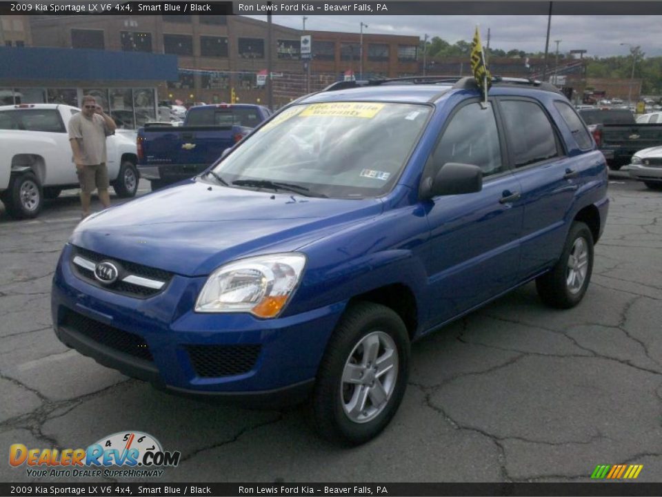 2009 Kia Sportage LX V6 4x4 Smart Blue / Black Photo #16