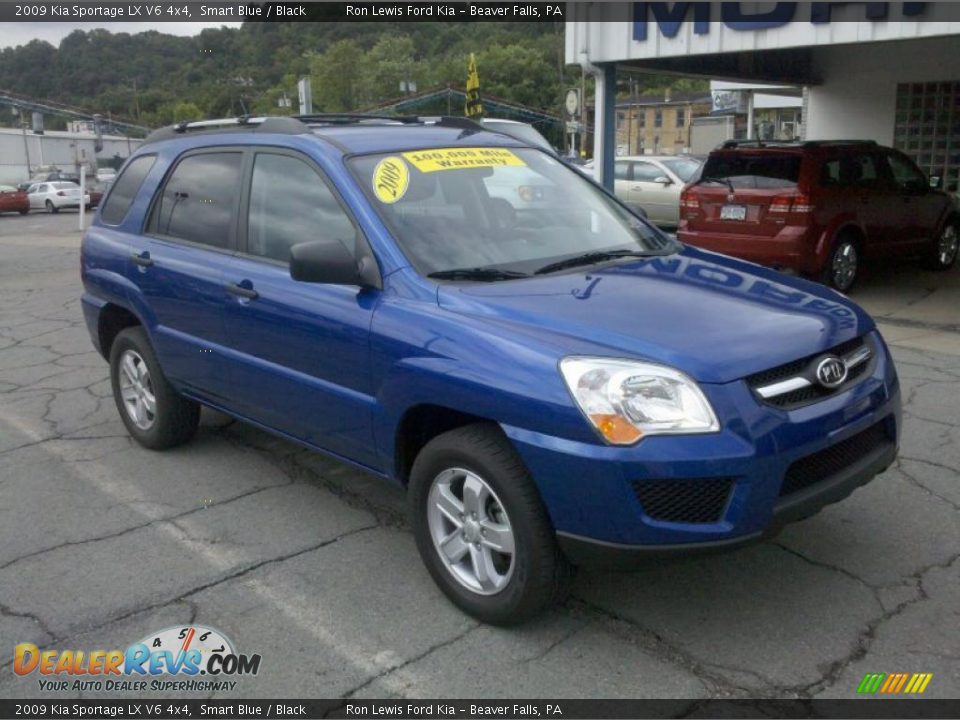 2009 Kia Sportage LX V6 4x4 Smart Blue / Black Photo #18