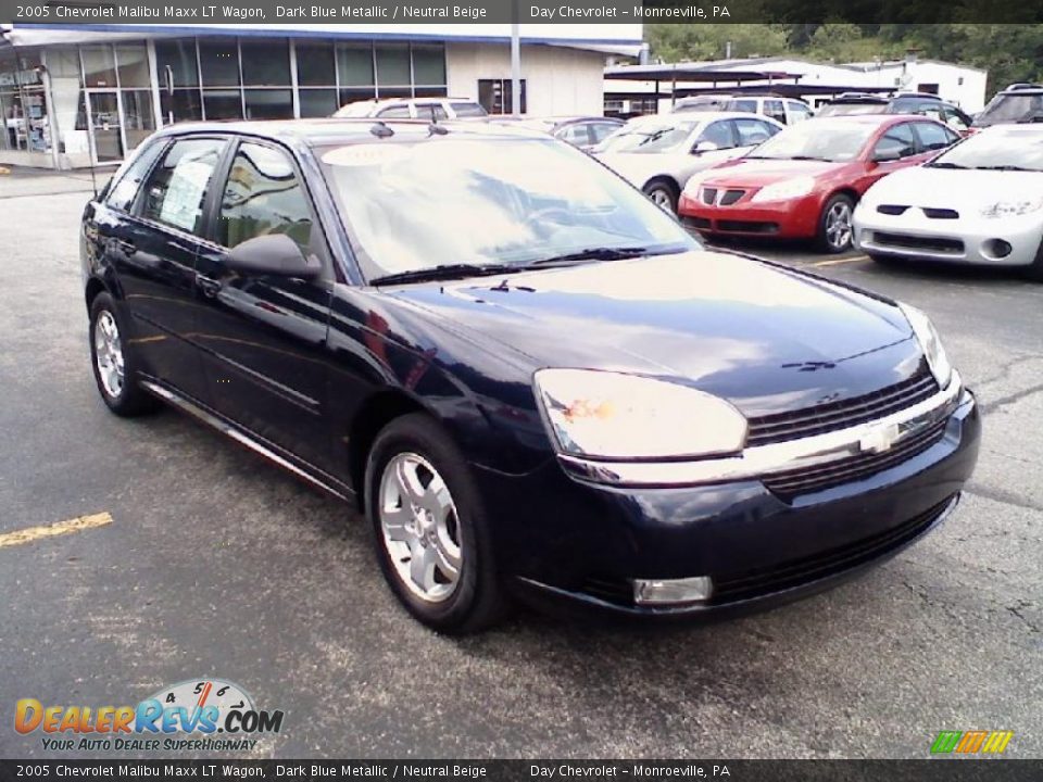 2005 Chevrolet Malibu Maxx LT Wagon Dark Blue Metallic / Neutral Beige Photo #2