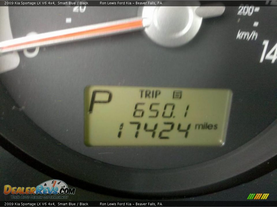 2009 Kia Sportage LX V6 4x4 Smart Blue / Black Photo #25