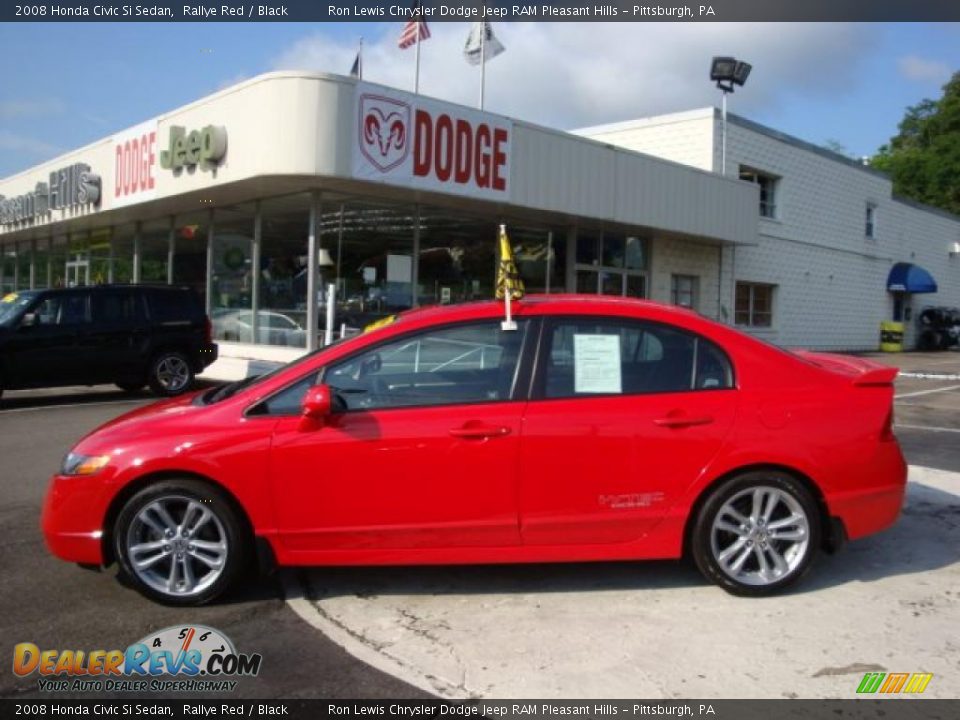 2008 Honda Civic Si Sedan Rallye Red / Black Photo #1