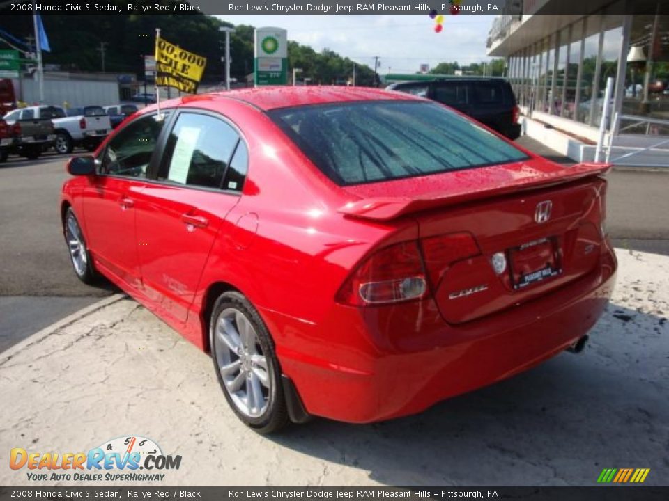2008 Honda Civic Si Sedan Rallye Red / Black Photo #2