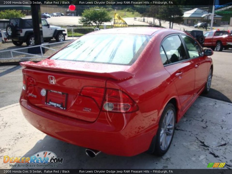 2008 Honda Civic Si Sedan Rallye Red / Black Photo #4
