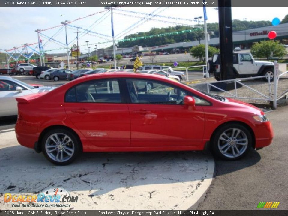 2008 Honda Civic Si Sedan Rallye Red / Black Photo #5